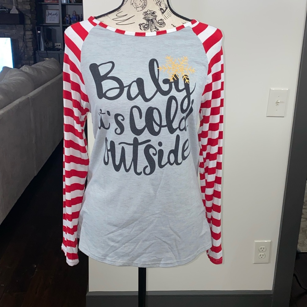 “Baby It’s Cold Outside” Long Sleeve Christmas Tee